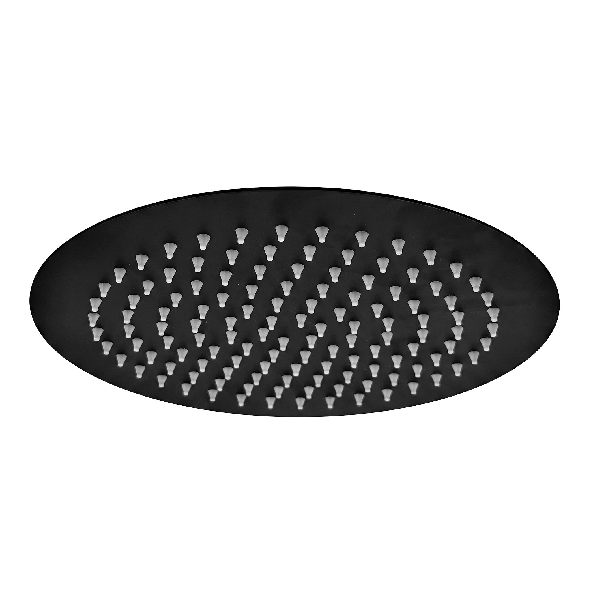 Rea, cap de duș rotund cu efect de ploaie 25 cm, JS-P014B, negru mat, REA-P8601