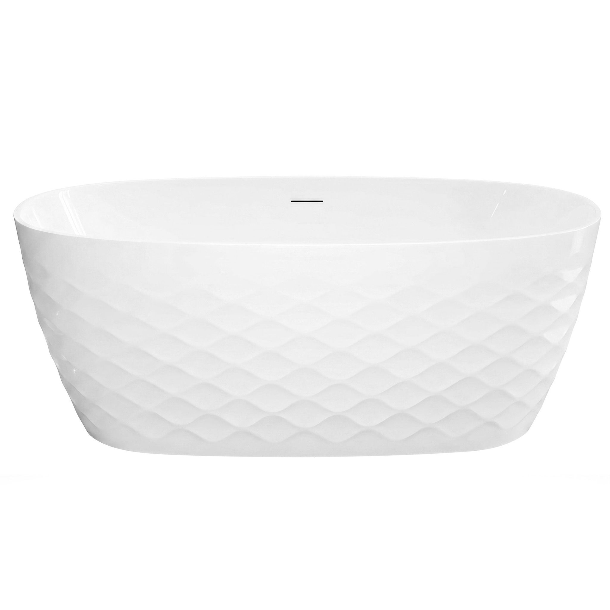 Cadă de baie acrilică independentă Rea Gaja, 170x60 cm, capac de scurgere cupru mat, KPL-W8125