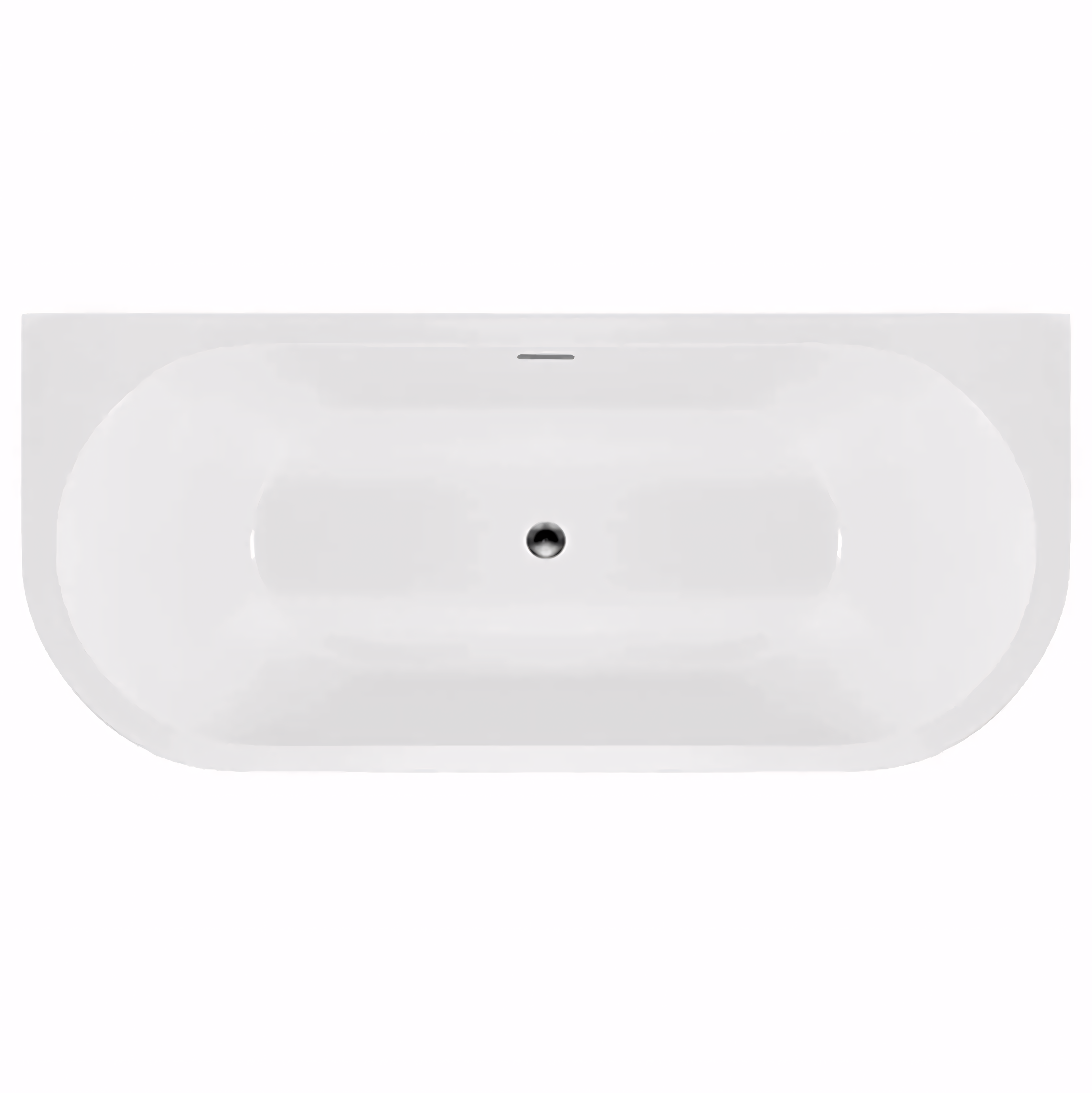 Rea Capri, cadă acrilică pentru peretele din spate, 150x58cm, dop de scurgere cromat, REA-W9800