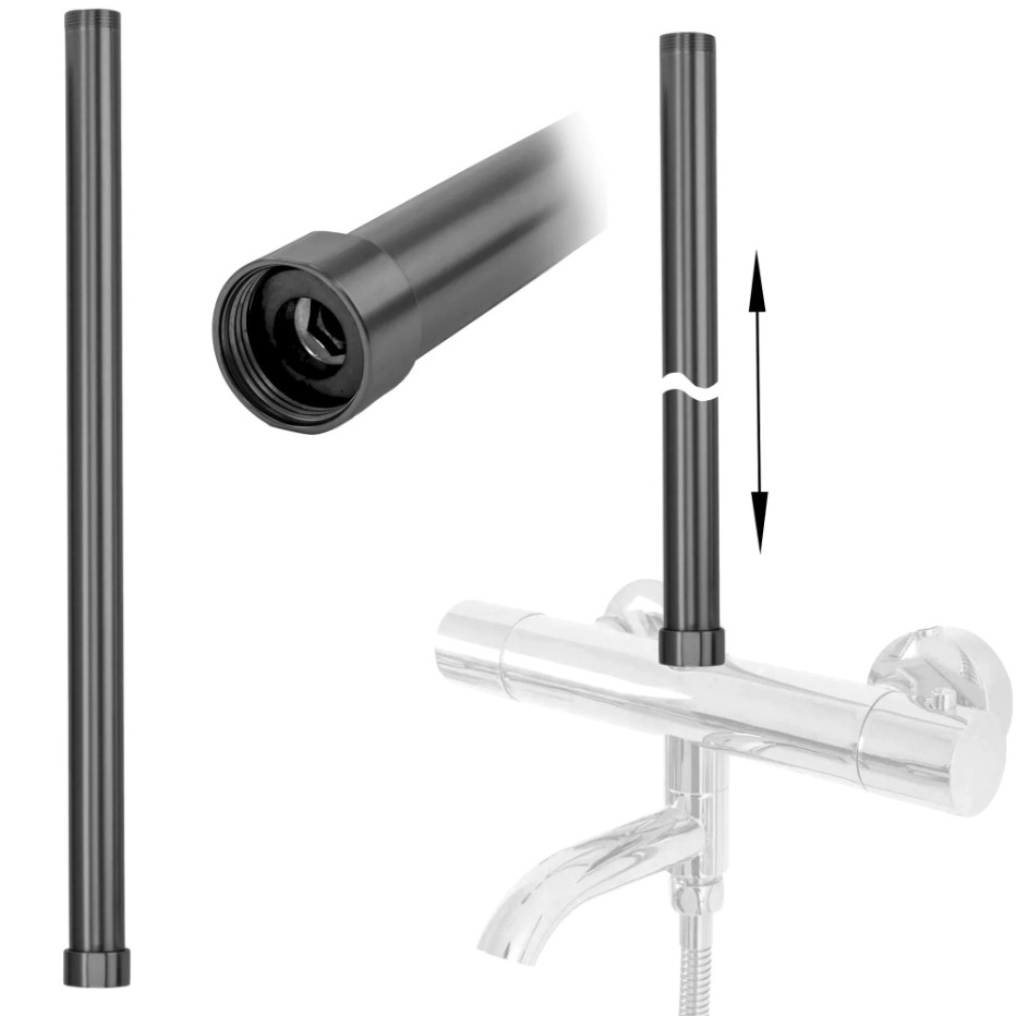 Rea, prelungitor pentru set de cadă/duș 50cm, titan, REA-K0680