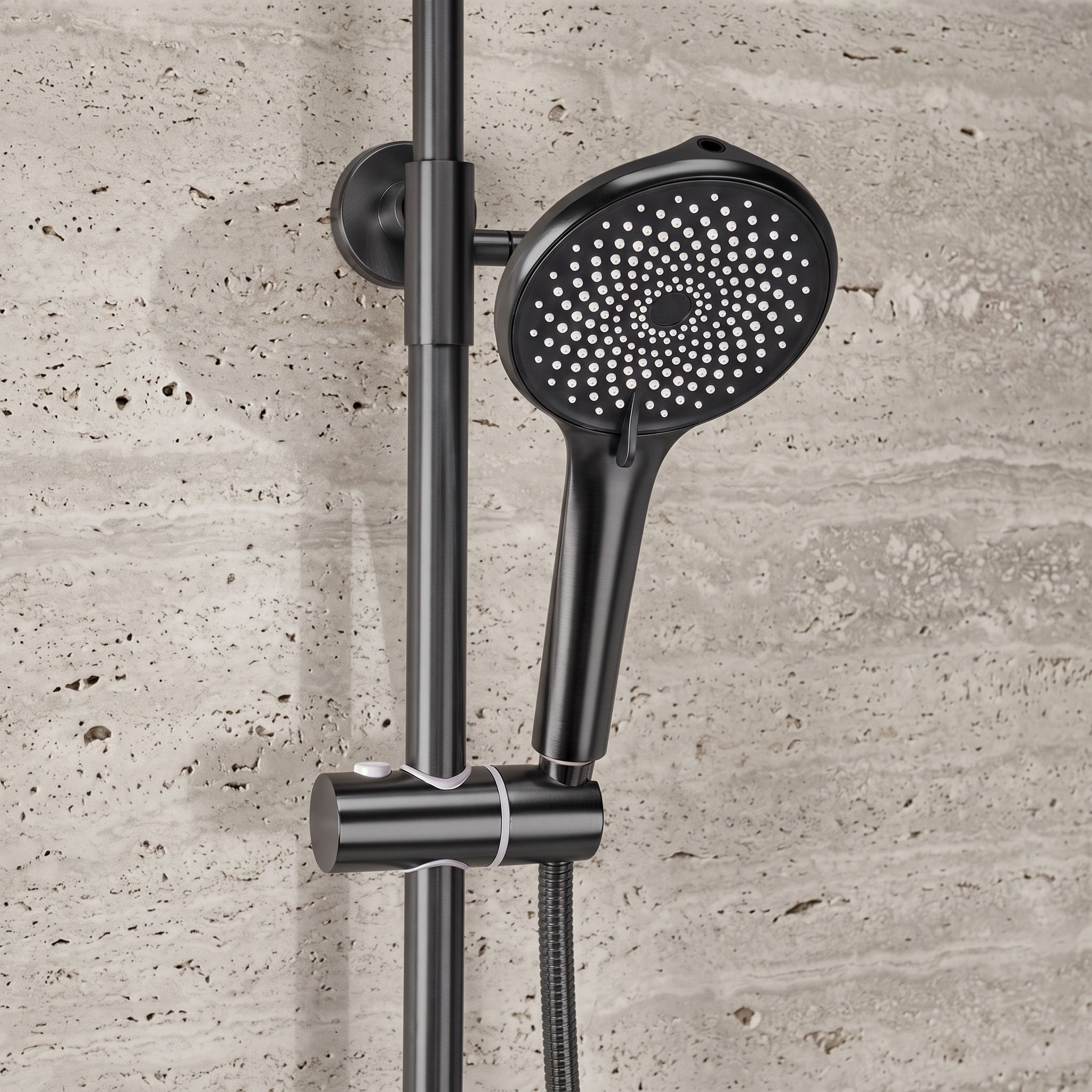Rea Foss Clif, set de duș cu baterie cu pârghie, titan, REA-P3900