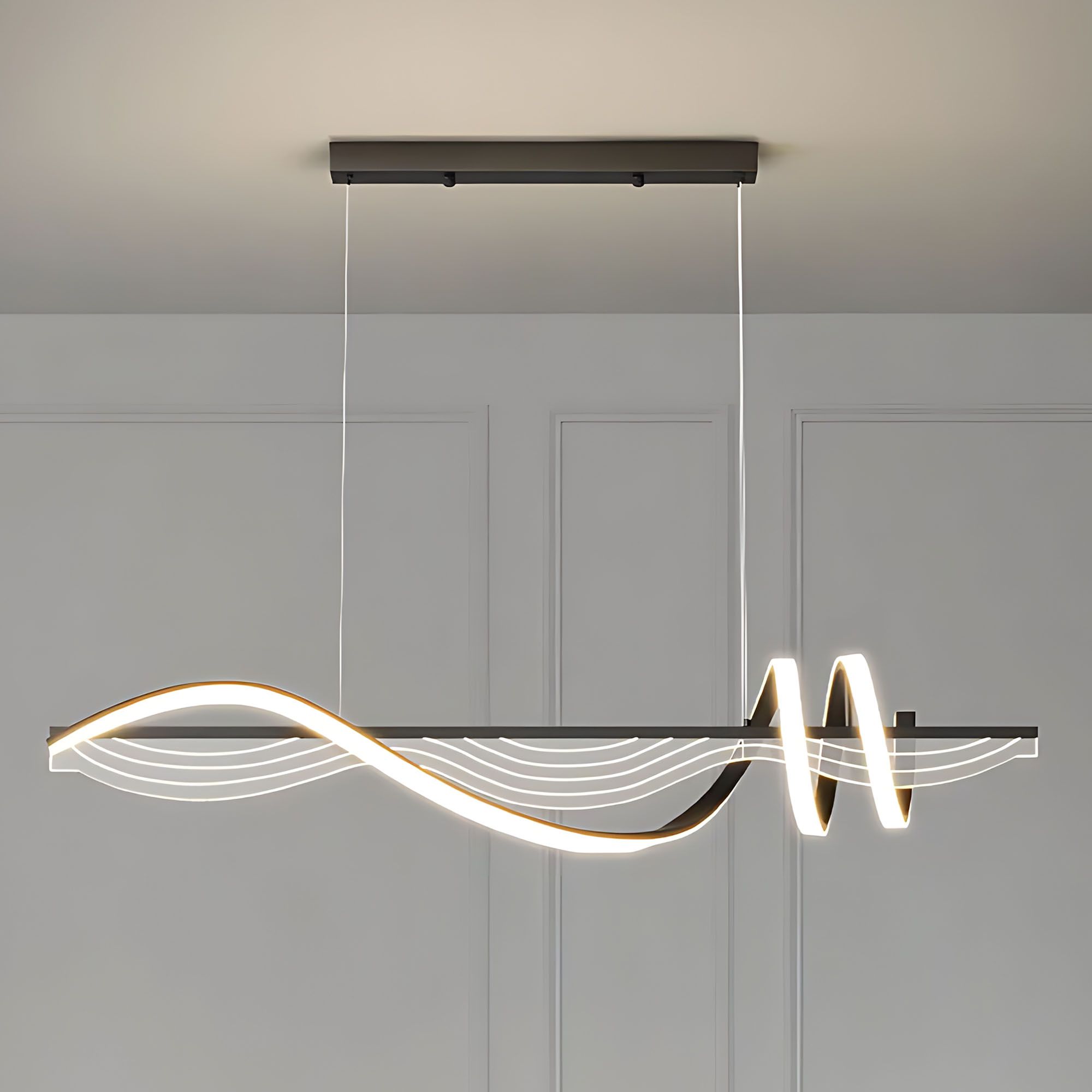 Rea, závesné LED svietidlo LHJ041-CP, 100 cm, čierna, OSW-50019