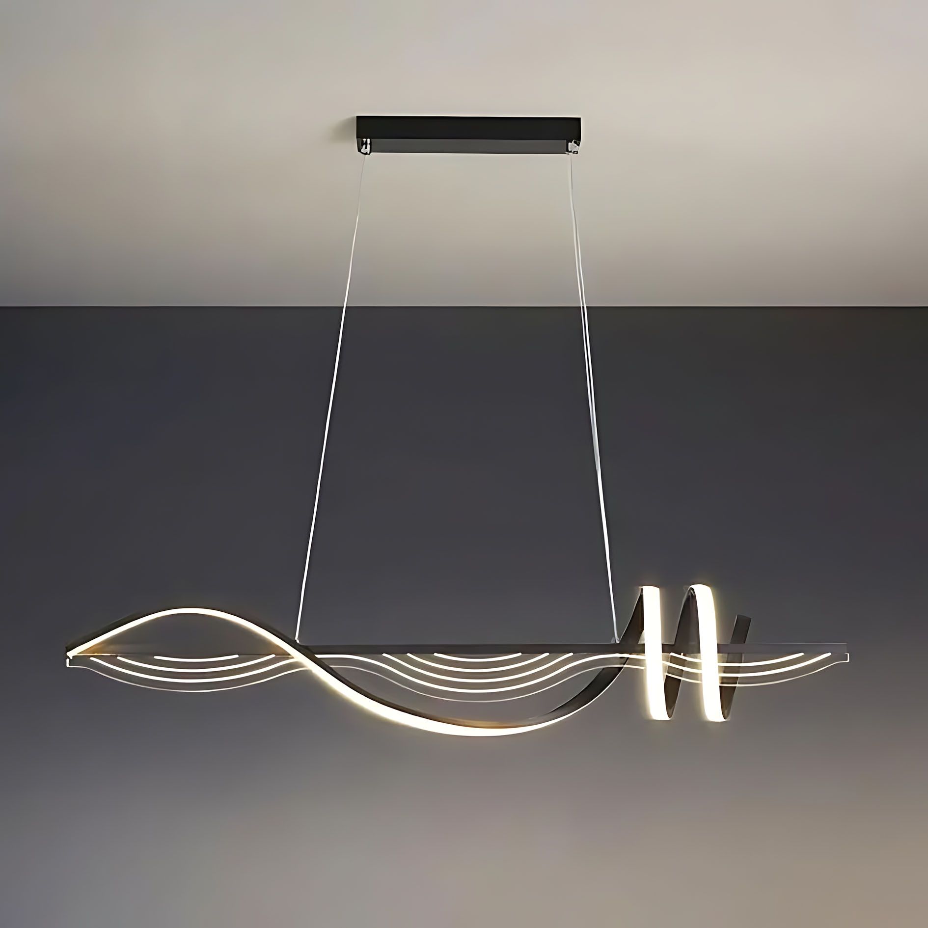 Rea, závesné LED svietidlo LHJ041-CP, 100 cm, čierna, OSW-50019