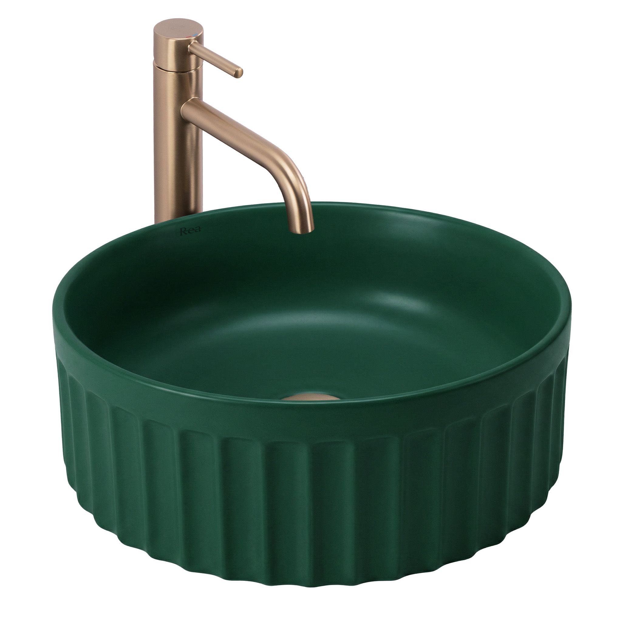 Lavoar rotund de blat Rea Duo, 38x38 cm, verde mat, REA-U3605