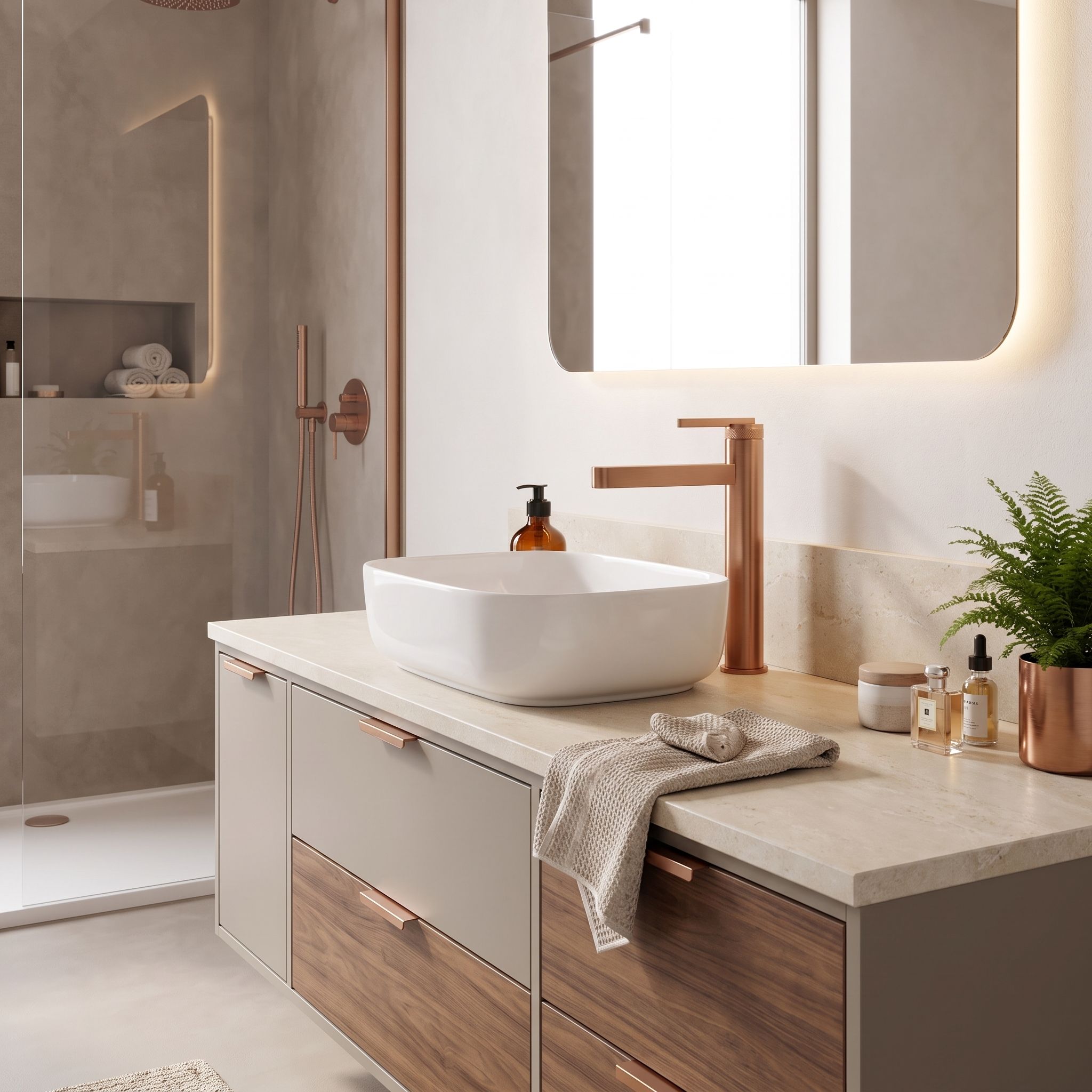 Rea Grace, baterie lavoar, h287, cupru mat, REA-B8941