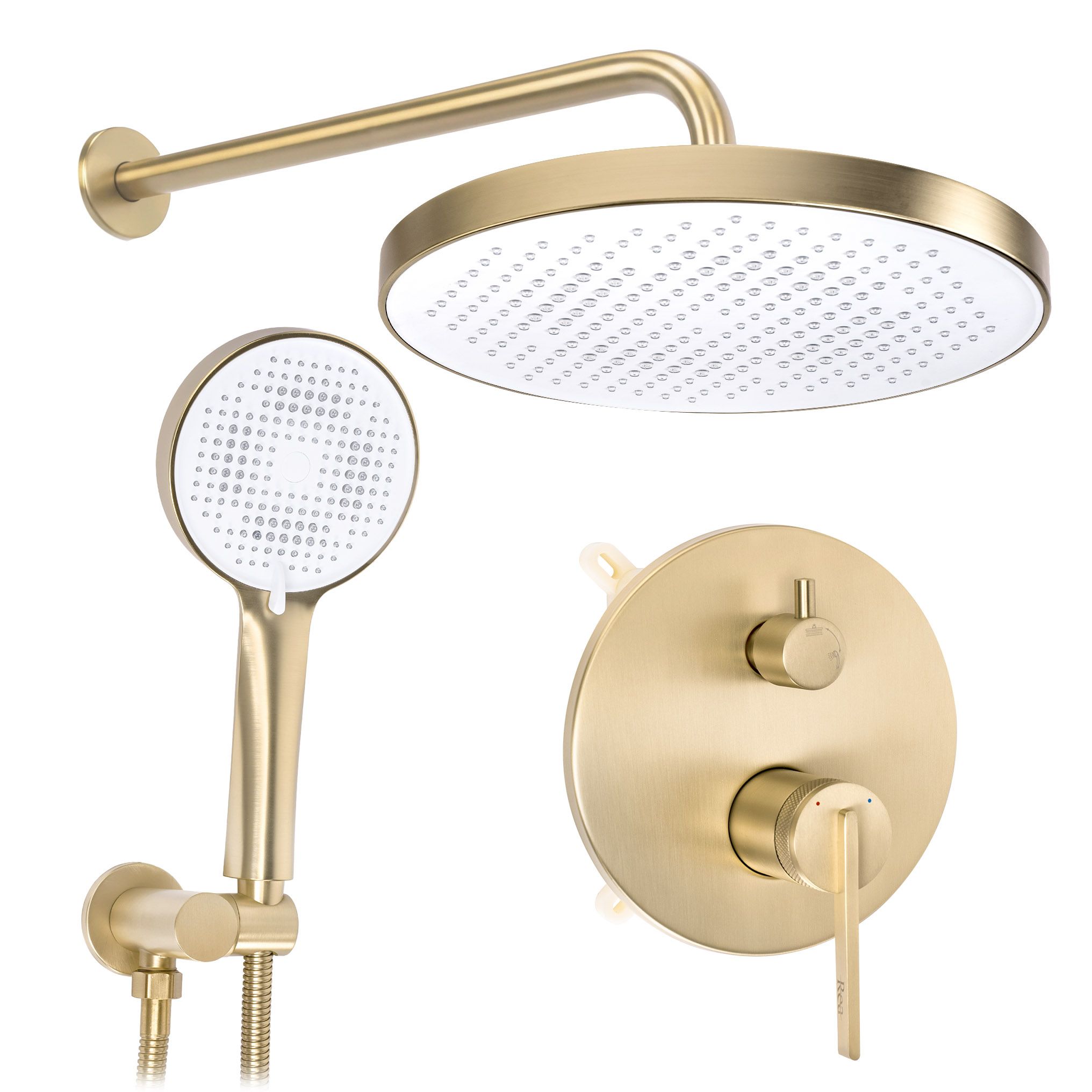 Rea Grace, podomietkový sprchový set s boxom, brúsené zlato, REA-P4405