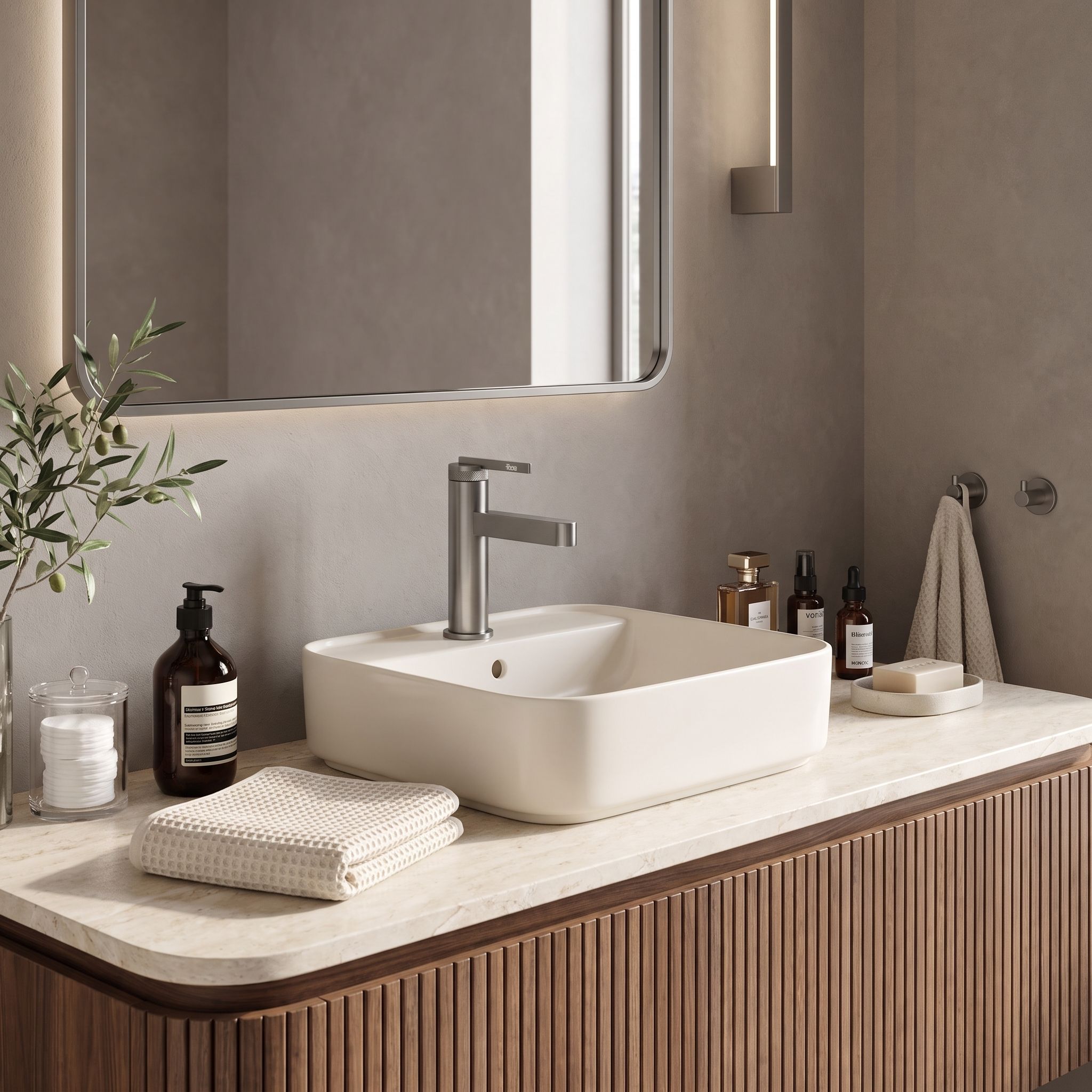 Baterie lavoar Rea Grace, 170 cm, titan, REA-B8934