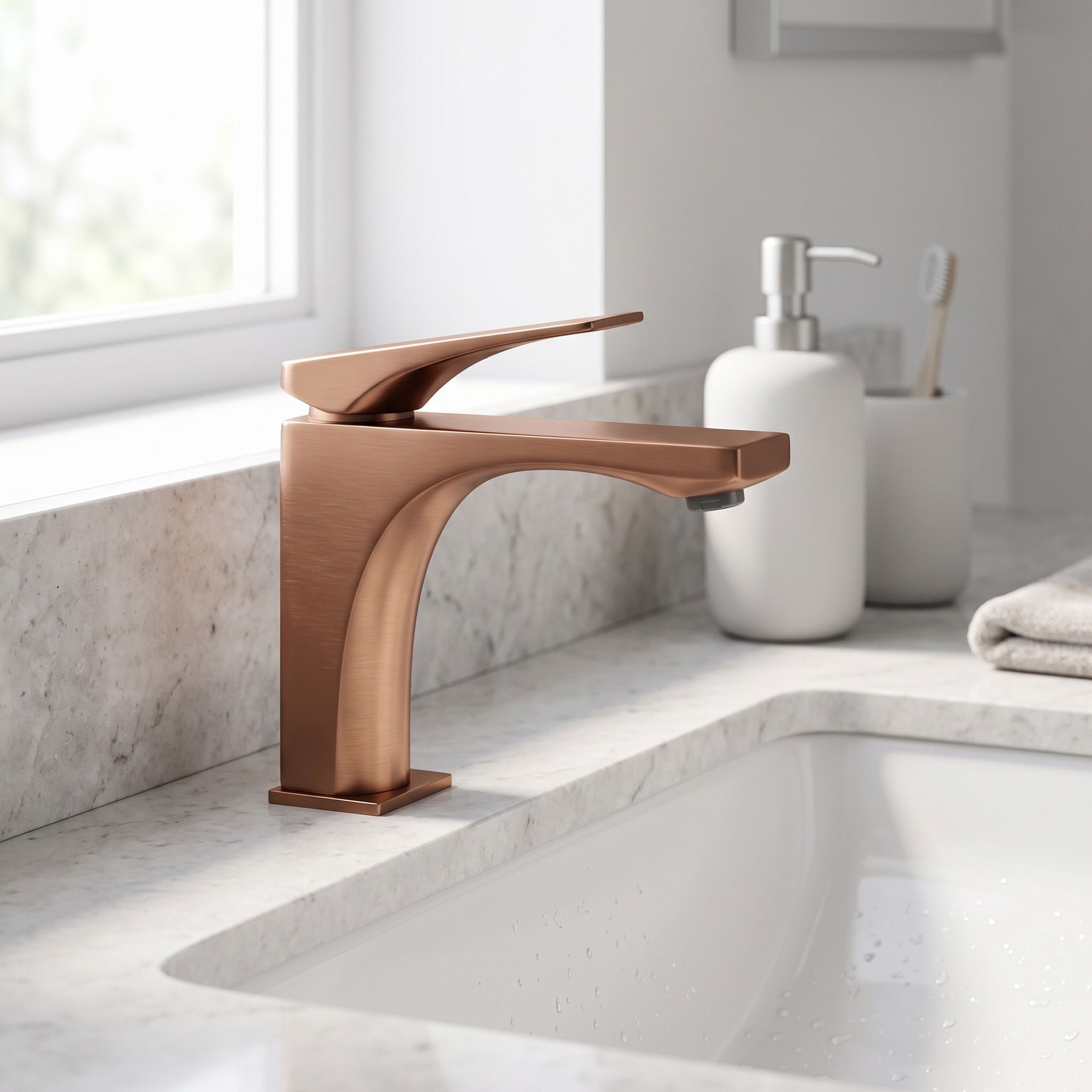 Rea Joe, baterie lavoar, 165 cm, cupru mat, REA-B8936