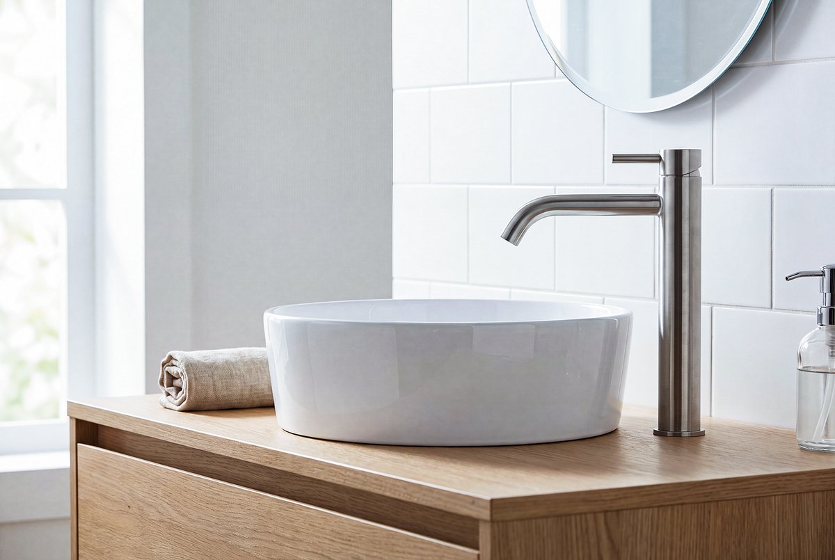 Sapho Minimal, stojánkova umývadlová batéria, h300, oceľová, MI506