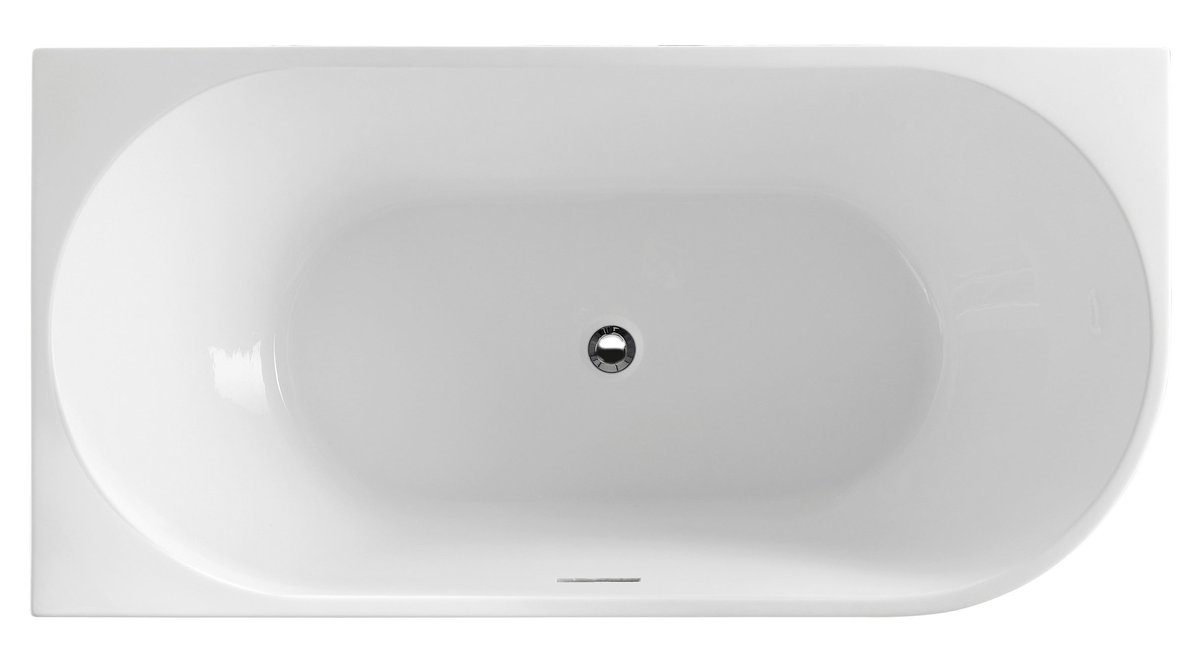 Aqualine Tibera, rohová stojaca vaňa, ľavá, 160x75cm, biela, E1036