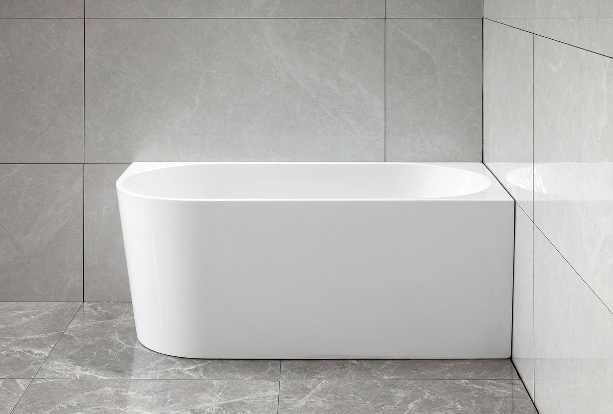 Aqualine Tibera, rohová stojaca vaňa, 160x75cm, biela, E1027