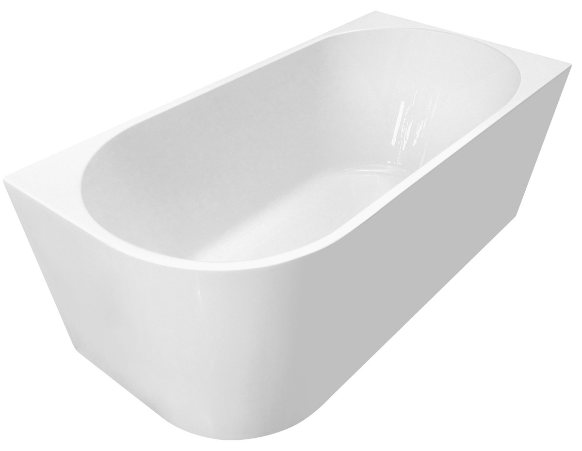 Aqualine Tibera, rohová stojaca vaňa, 160x75cm, biela, E1027