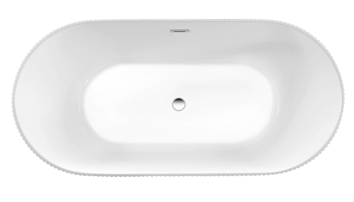 Aqualine Turia strip, voľne stojaca vaňa, 170x80cm, biela, E2785
