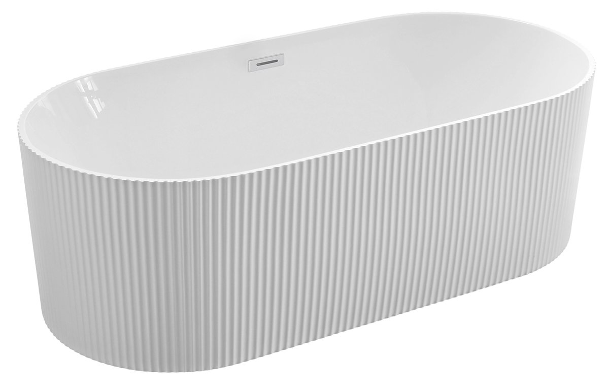 Aqualine Turia strip, voľne stojaca vaňa, 170x80cm, biela, E2785