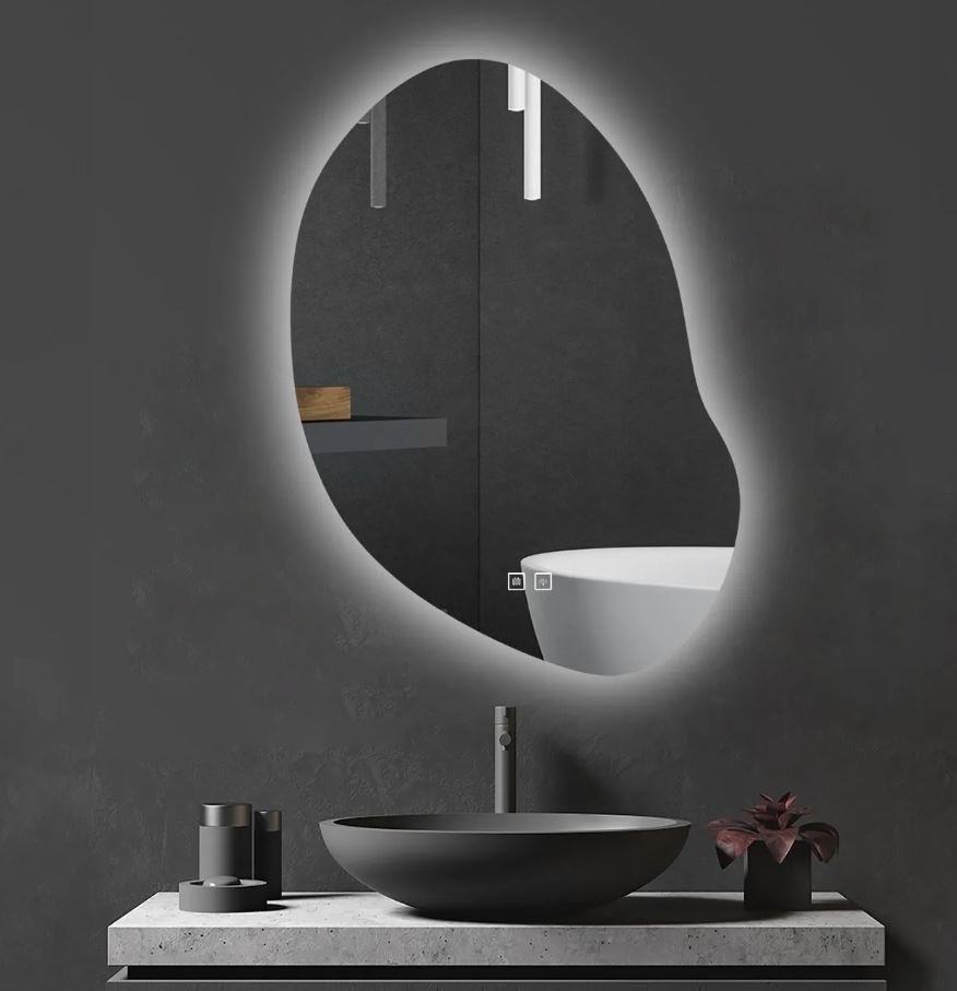 Rea Cloud, nástenné LED zrkadlo, 60x80cm, asymetrické, HOM-05504