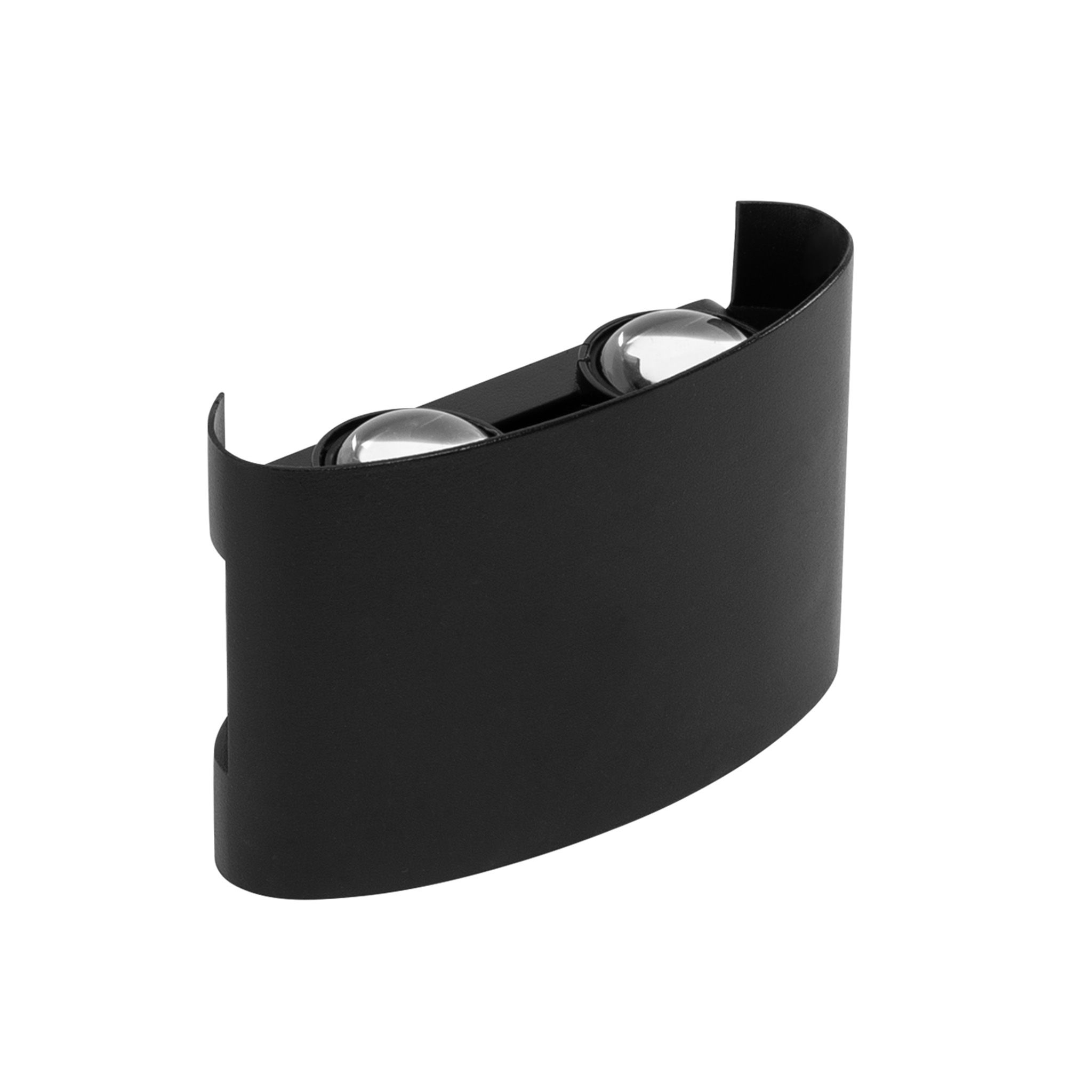 Toolight JNH039-4G, vonkajšie LED nástenné svietidlo hore/dole, 4 LED, 12 W, 4000 K, IP44, čierna matná, OSW-56230