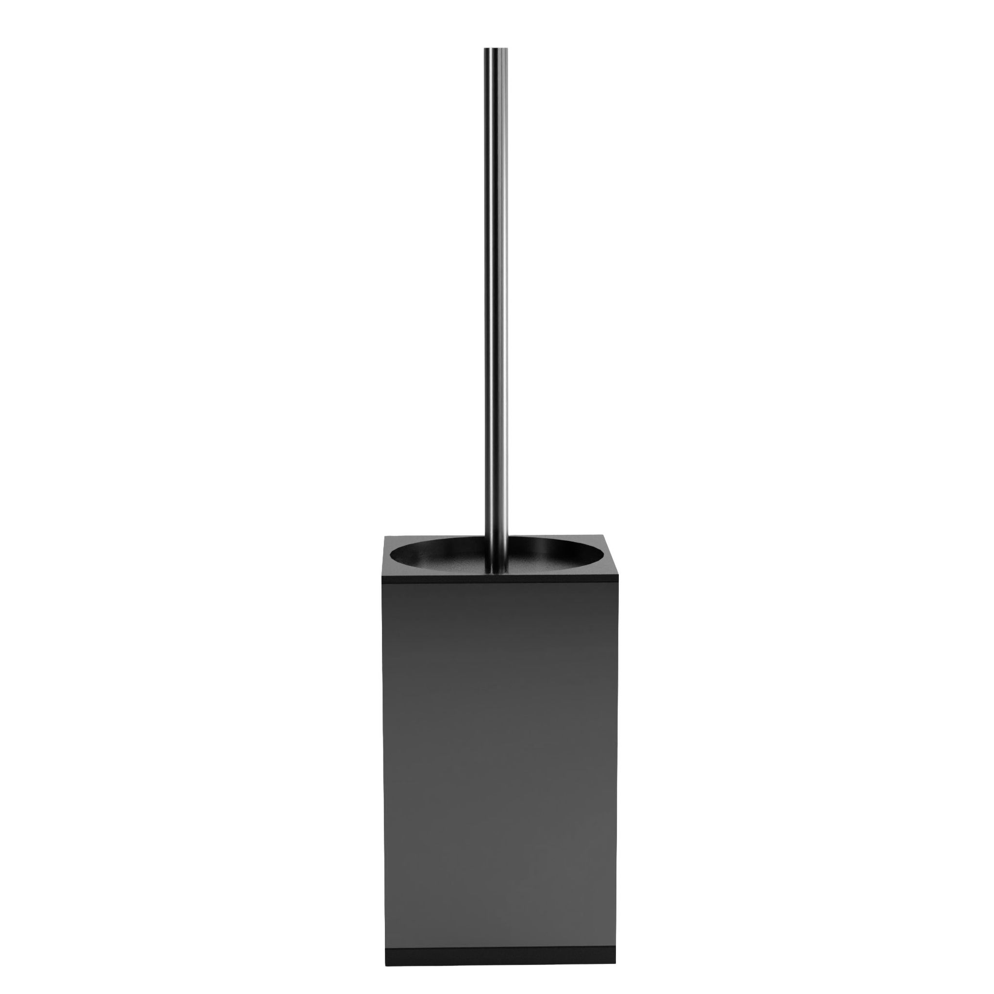 Rea B110, voľne stojaca WC kefa s kovovou nádobkou, v. 39 cm, titánová, REA-08871