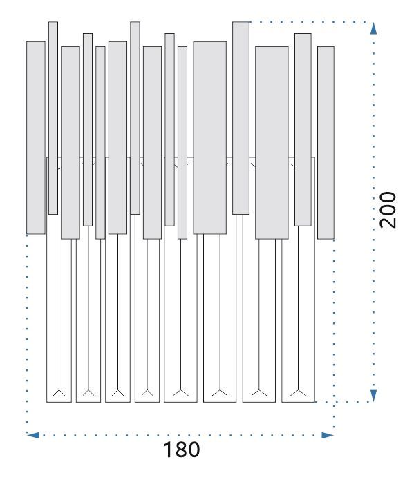 Toolight - nástenná lampa krištáľová E27 60W APP602-W, zlatá, OSW-08914
