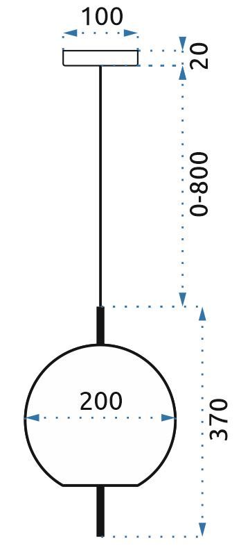 Toolight - sklenená závesná stropná lampa APP669-1CP, zlatá, OSW-00094