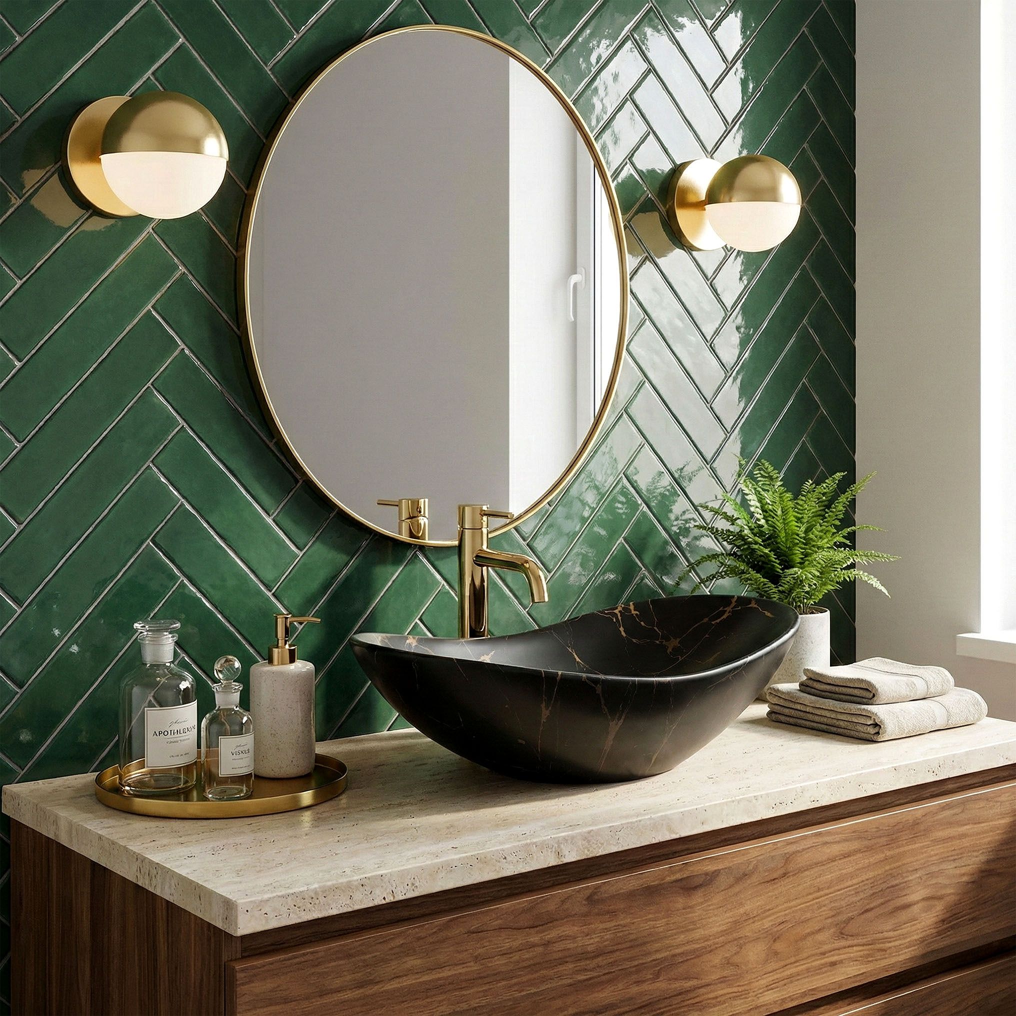 REA Royal Marble 60 umývadlo na dosku, 61 x 36 cm, čierna, REA-U7478