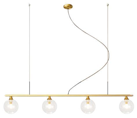 Toolight, Závesná lampa Zlaté sklenené gule 4ks APP675-4CP, OSW-06200