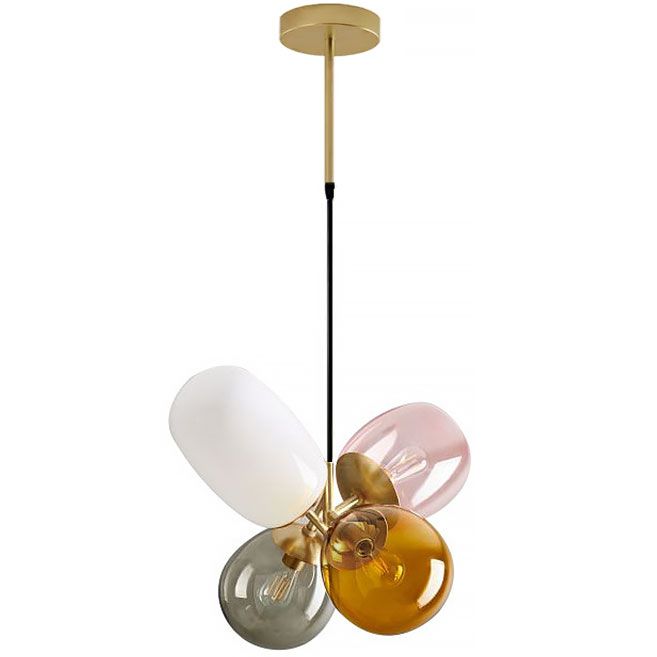 Toolight, Stropné svietidlo zo skla viacfarebné E14 60W APP436-4C, OSW-00565