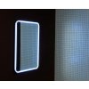 Sapho, FLOAT LED podsvietené zaoblené zrkadlo v ráme 500x700mm, biela, 22571