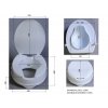 Ridder, WC sedátko zvýšené 10cm, biele, A0071001