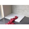Polysan, LUSSA sprchová vanička z liateho mramoru so záklopom, štvrťkruh 90x90x4cm, R550, 71602