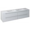 Sapho, WAVE dvojumývadlová skrinka 180x50x48cm, biela (WA181), WA180-3030