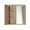 Aqualine, ZOJA/KERAMIA FRESH galérka s LED osvetlením 60x60x14cm, ľavá,dub platin, 45027