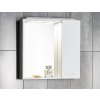 Aqualine, ZOJA/KERAMIA FRESH galérka s LED osvetlením 60x60x14cm, ľavá,dub platin, 45027