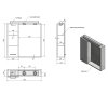 Aqualine, ZOJA/KERAMIA FRESH galérka s LED osvetlením 60x60x14cm, ľavá,dub platin, 45027