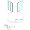 Polysan, EASY LINE sprchové dvere 1000mm, číre sklo, EL1015