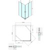 Polysan, ZOOM LINE štvorcová sprchová zástena 900x900mm, číre sklo, ZL5415