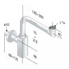 Omp Tea, QUASAR umývadlový sifón šetriaci miesto, 1'1/4-32 mm, chróm, 811.215.5.K