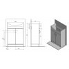 Aqualine, SIMPLEX ECO 60 umývadlová skrinka s umývadlom 58,5x83,5x30,7cm, SIME600