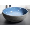 Sapho, PRIORI keramické umývadlo, priemer 41cm, 15cm, modrá/šedá, PI020