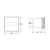 Cata, E-100 GBTH kúpeľňový ventilátor axiálny s automatom,4W/8W,potrubie 100mm, čierna, 00900602