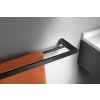 Sapho, FLORI držiak uterákov dvojitý 600x127mm, čierný, RF011/15