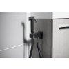 Sapho, Nástenný ventil s ručnou bidetovou sprškou a bezpečnostnou pojistkou,hranatý, čierna matná-chrómová, SG108NE