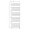 Aqualine, DIRECT-E elektrické vykurovacie teleso, rovné, 600x1680 mm, 800W, biela, ILE66T
