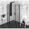 Polysan, Zoom Line Black obdĺžniková sprchová zástena 1100x800mm L/P varianta, ZL1311BZL3280B
