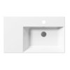GSI, KUBE X keramické umývadlo 80x47 cm, s odkladacou plochou vľavo, biela ExtraGlaze, 9457111
