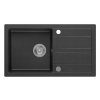 Sapho, Drez granitový zabudovateľný s odkvapkávacou plochou, 78x44 cm, čierny, GR7204