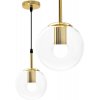 Toolight - sklenené stropné svietidlo E27 60W APP686-1CP, zlatá, OSW-00097