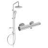 Mexen Carl, sprchový set s dažďovou sprchou a KAI termostatickou sprchovou batériou, chrómová, 77150240-00