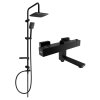 Mexen Sven sprchový set s dažďovou sprchou a sprchovou batériou Cube, čierna matná, 77910262-70