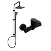 Mexen Tord sprchový set s dažďovou sprchou a sprchovou batériou Kama, čierna matná, 72540200-70