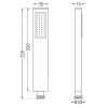 Mexen Cube DR02 podomietkový vaňový a sprchový set s hlavovou sprchou 30x30 cm (7v1), ružové zlato, 77503DR0230-60